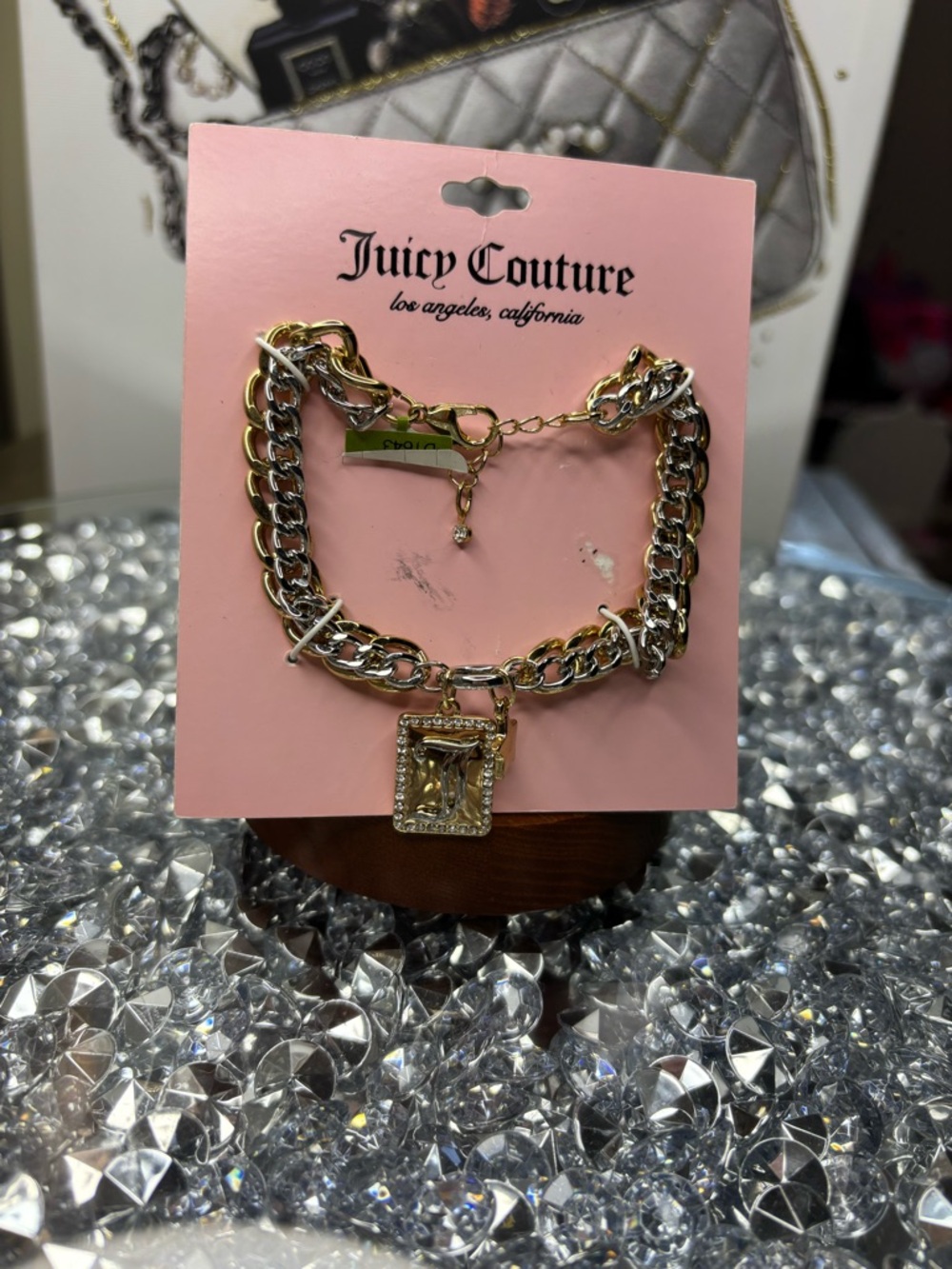 Juicy Couture two-tone chain charm bracelet